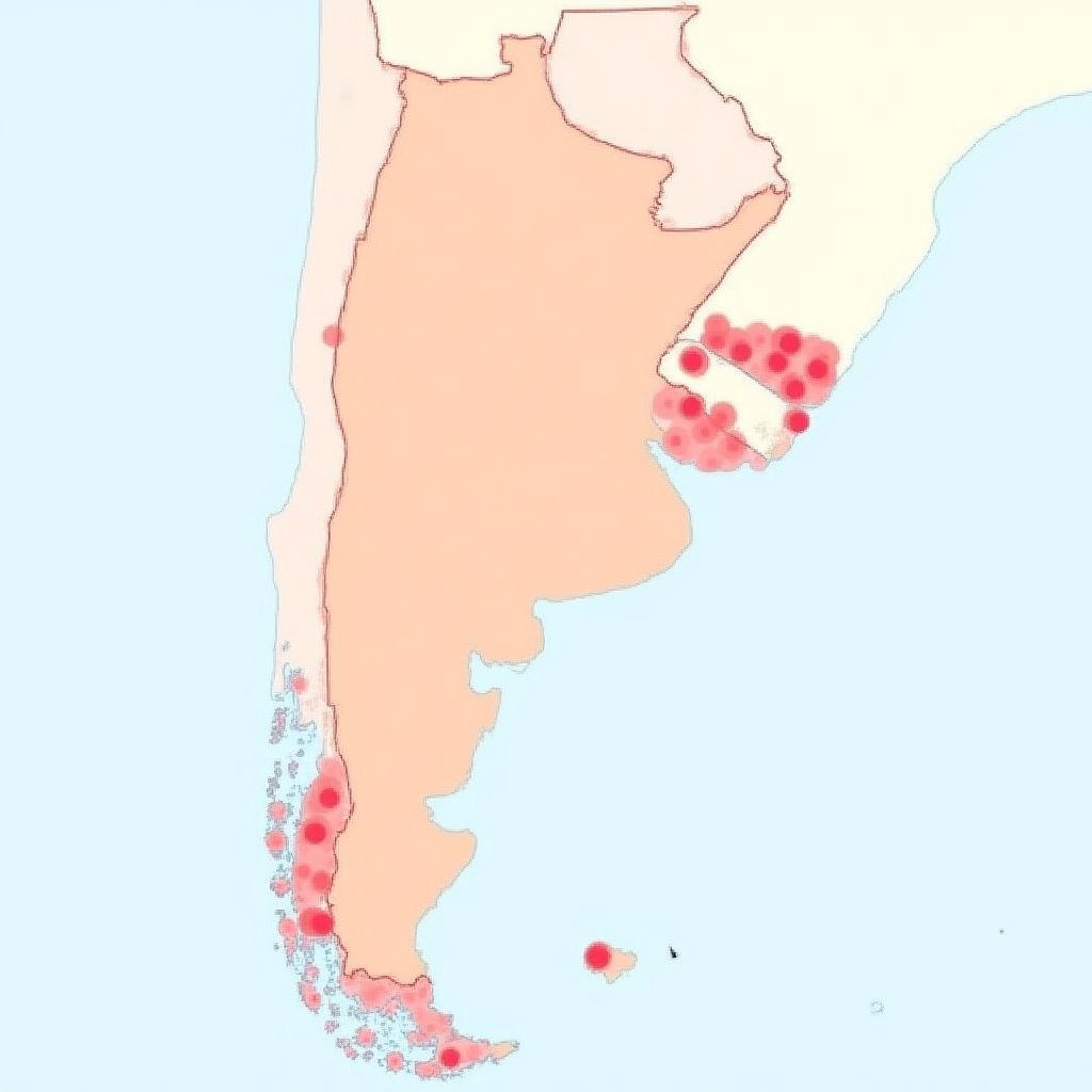 Mapa de estaciones YPF en Argentina